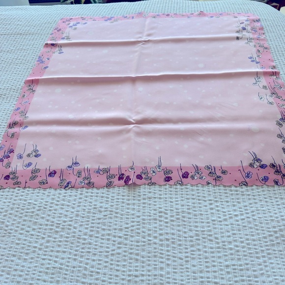 Silk pink scarf carré Nina Ricci - Picture 3 of 9